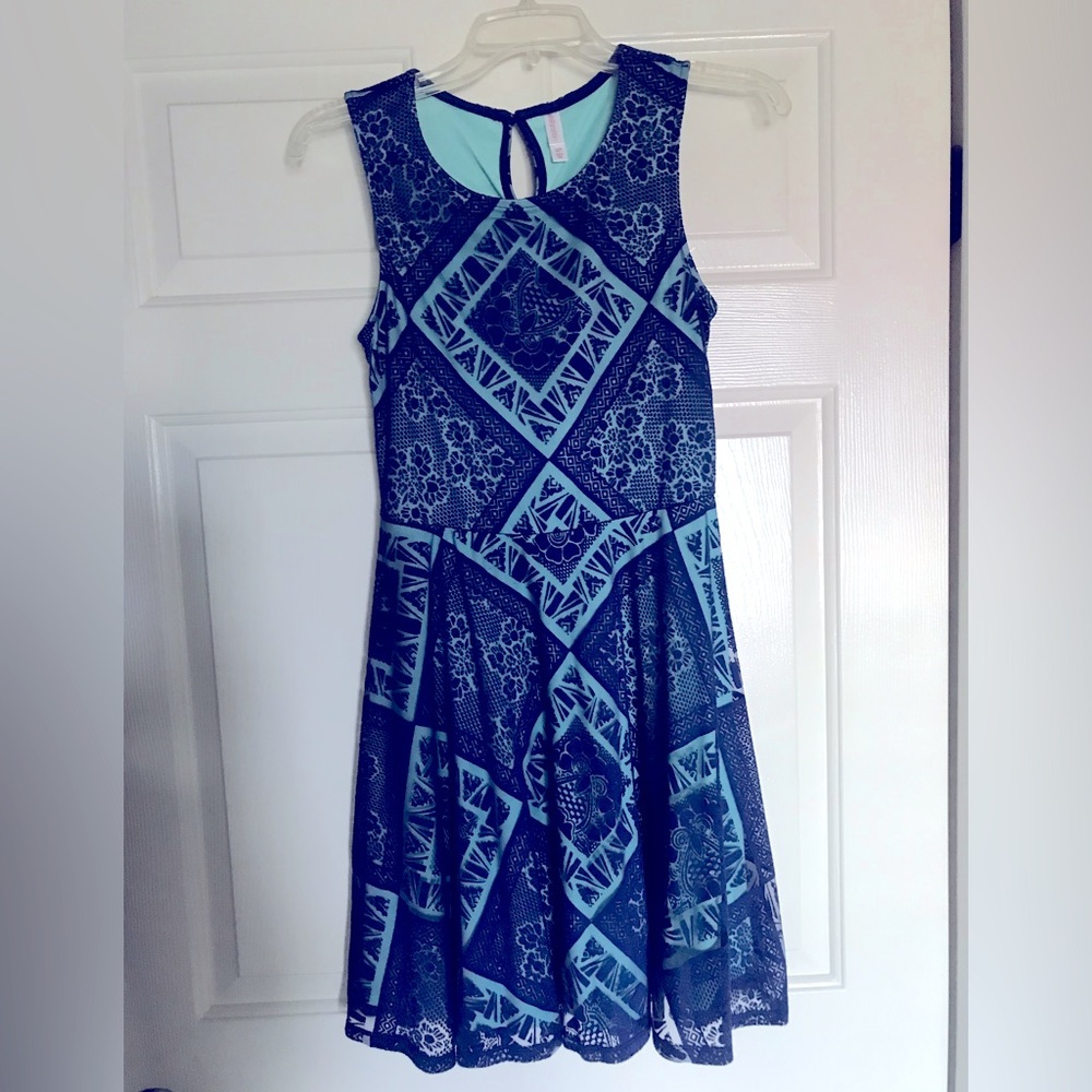 Blue Lace Minidress